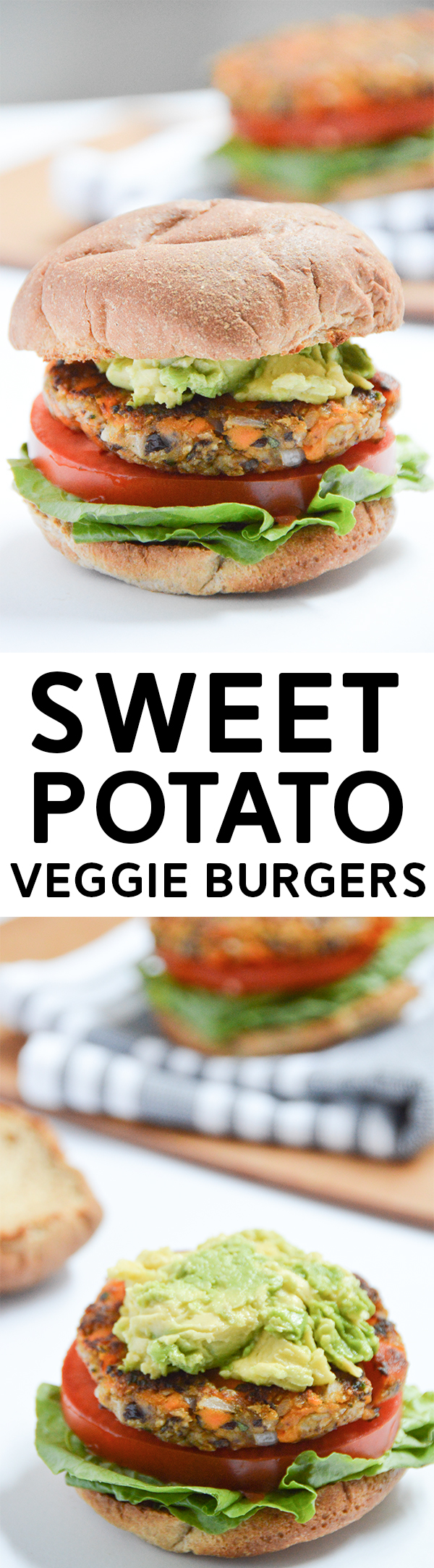 Sweet Potato Veggie Burgers - vegan and gluten-free