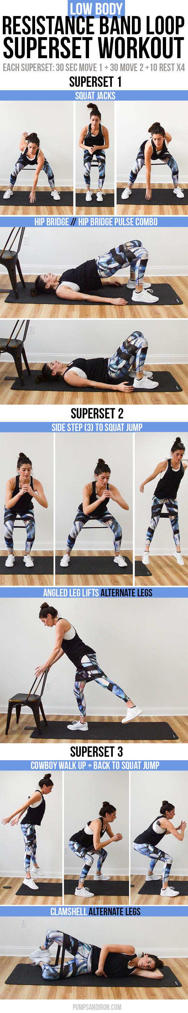 Resistance Band Loop Superset Workout -- focus is on butt & thighs, only 15 minutes long