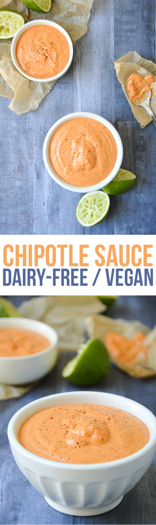 This creamy chipotle sauce is just like your favorite aioli but without the dairy. Perfect for dipping or spreading on your favorite Mexican dish.