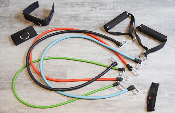 Stackable resistance bands set. Take 15% off with code PERRY15