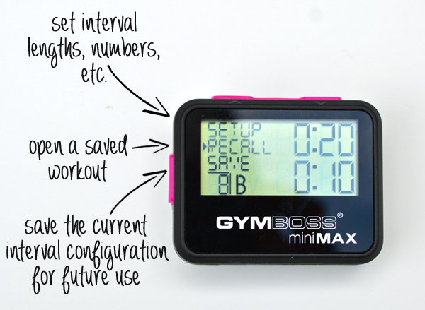 Black/pink SOFTCOAT for sale online Gymboss Minimax Interval Timer and Stopwatch 