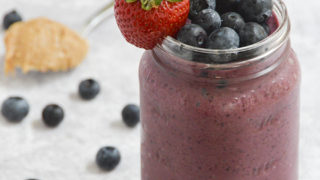 PB Berry Smoothie with Make-Ahead Yogurt Ice Cubes – Peanut Butter & Co. 