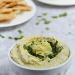 Zesty Lemon Artichoke Hummus - This delicious hummus makes for the perfect dip or sandwich spread. #hummus #hummusrecipe #vegan #plantbased