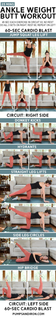 Glute workouts with ankle weights