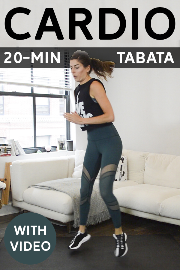 20-Minute Bodyweight Cardio Tabata Workout - No equipment needed for this at-home tabata workout! #tabata #tabataworkout #hiit #bodyweightworkout