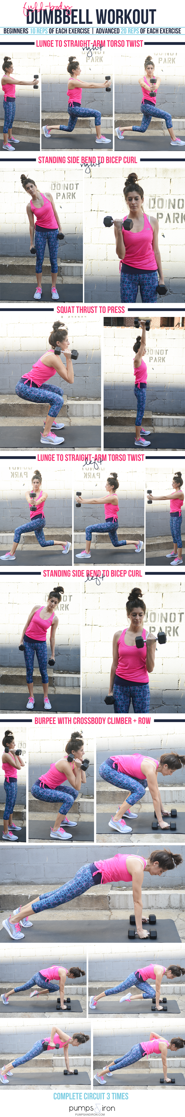 Full-Body Dumbbell Workout with Compound Exercises