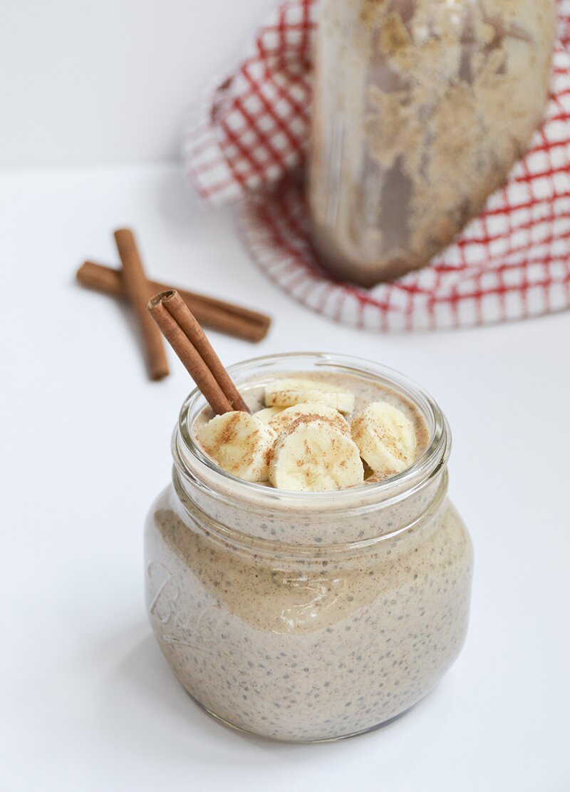 Almond Butter Banana Chia Seed Pudding