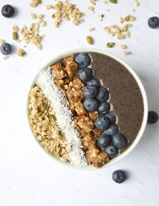 Check out a simple berry smoothie bowl recipe and get Peapod discount codes for your first grocery delivery or pick-up order!