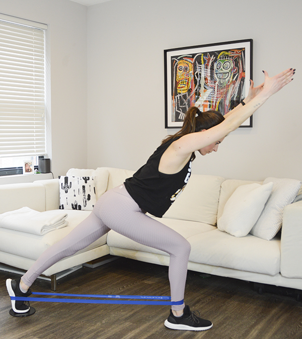 Lower Body Slider Workout with Resistance Bands - This low-impact workouts packs a major burn! You'll need sliders and a resistance band loop. Video included so you can follow along at home! pumpsandiron.com #workout #fitness