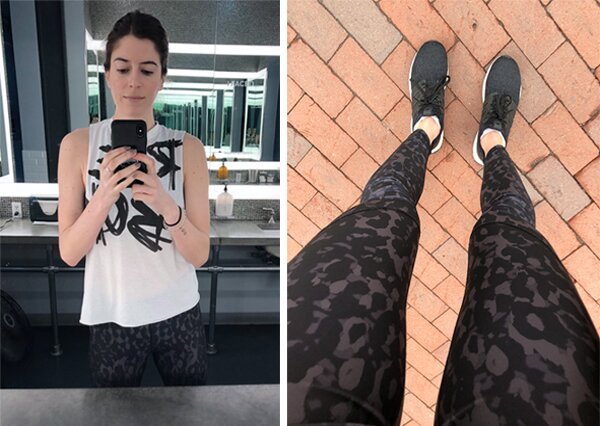 A Week of Workout Outfits (April) - Alala leggings and Reebok tank