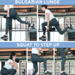 Lower Body Step Bench Workout - alternate between bodyweight tabatas and weighted circuits using a step bench to target the legs and glutes! #workout #fitness #legday