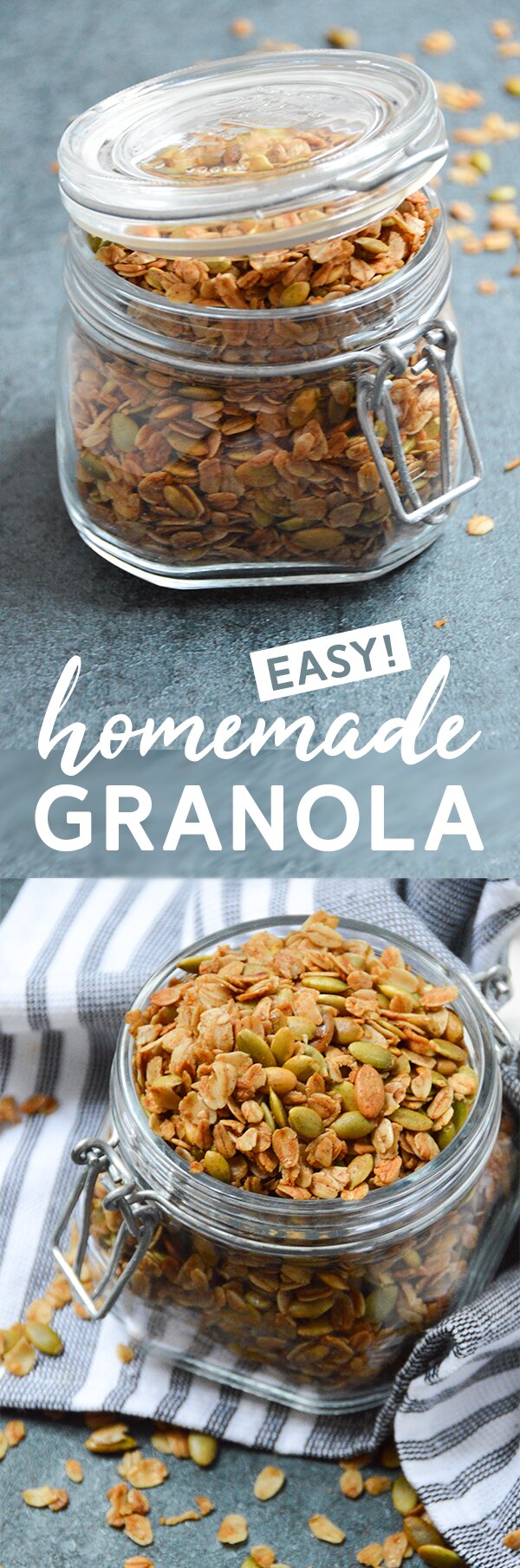 Easy Homemade Granola (DIY Holiday Gift Idea) | Pumps & Iron #diy #recipe #granola