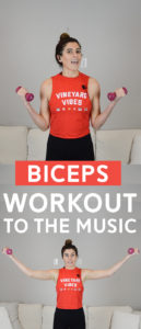 High Rep Biceps Workout to the Beat of the Music - This is like the arm section you'd do in an indoor cycling class or barre class. #bicepsworkout #fitness #armworkout #biceps