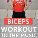 High Rep Biceps Workout to the Beat of the Music - This is like the arm section you'd do in an indoor cycling class or barre class. #bicepsworkout #fitness #armworkout #biceps