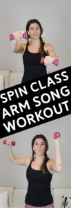Arm Song Workout - Spin Class Arms - Use light weights and high reps to burn out your arms to the beat of the music! #workout #fitness