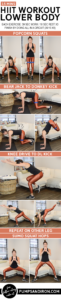 HIIT Workout for Legs & Butt - no equipment needed for this 15-minute interval workout targeting legs. Video included, resistance band optional. #hiit #legworkout #workoutvideo #fitness