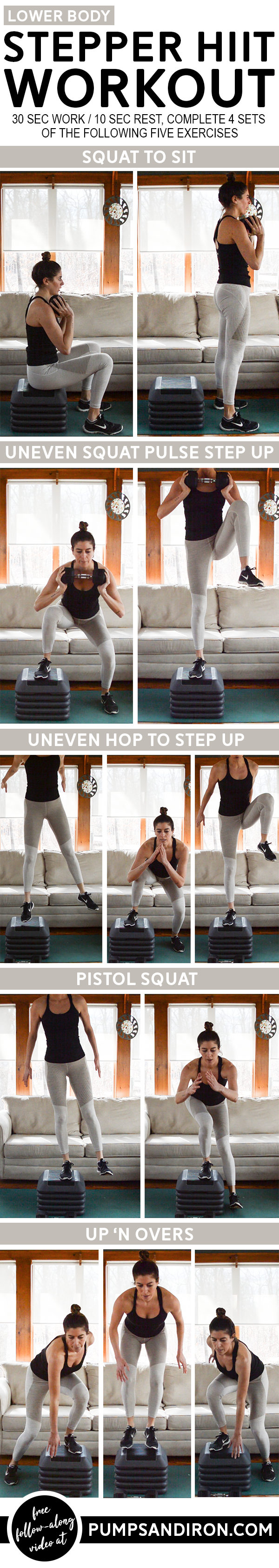 15 Min HIIT Step Workout for Beginners 