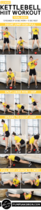 12-Min Kettlebell HIIT Workout - This kettlebell hiit workout will target total body and take you just 12 minutes to complete. Video included! #kettlebell #kettlebellhiit #hiit #kettlebellworkout #workout
