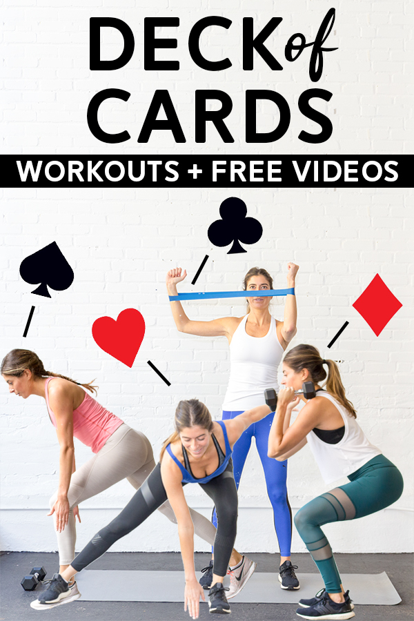 Deck of Cards Workouts - Free deck of cards workout videos. Lots to choose from and a fun way to work out! #workout #fitness #athomeworkout #workoutvideo #deckofcards