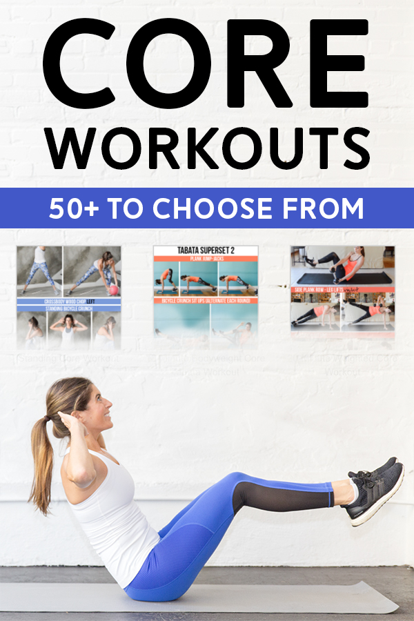 Ab Workouts - Over 50 core workouts to choose from. Videos included so you can follow along at home or the gym! #coreworkout #abworkout #workouts #fitness