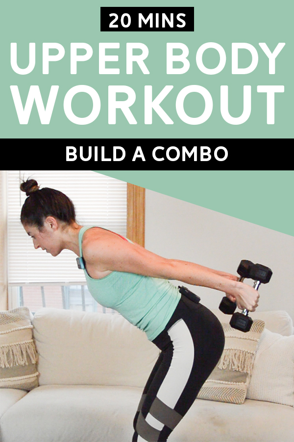 Build-a-Combo Upper Body Workout - Grab a set of dumbbells for this 20-minute upper body workout. It's broken up into three circuits, during which you'll build exercise combos. Video included! #workout #fitness #armworkout #upperbodyworkout #workoutvideo