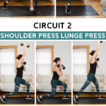 Home Workout with Weights - Total Body, Quiet - This total body low-impact workout is broken up into three circuits. All you'll need is a set of medium weights. Video included! #homeworkout #workoutvideo #lowimpactworkout #dumbbells #quietworkout